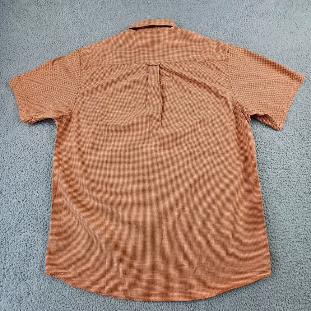 Columbia Men's XCO Shirt XL Orange Plaid Button Up Fishing Hiking Casual - Picture 2 of 7